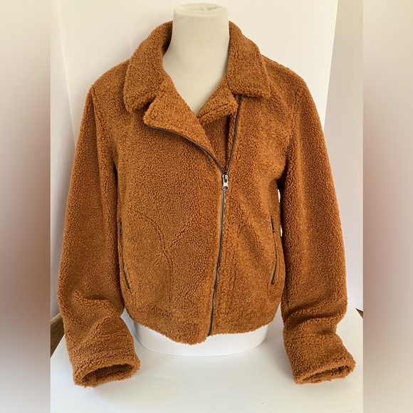 Shinestar Jackets & Blazers - Shinestar Women’s Teddy Jacket, Size L, Lined, Caramel